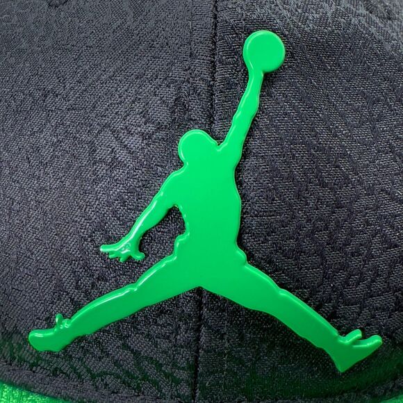 Air Jordan Jumpman Youth Boys Green/Black Snapback Adjustable Hat Cement Pattern - Picture 7 of 10